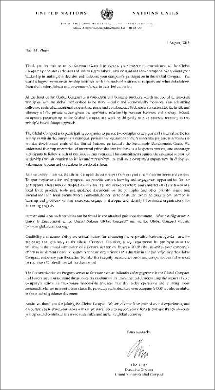 星空官方开户加入联合国全球契约组织 助推新旧动能转换可持续发展