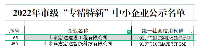 【榜上有名】星空官方开户建设荣获“2022年市级专精特新”企业